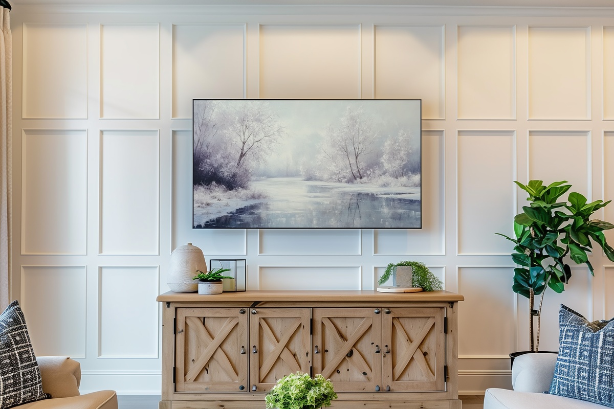 Frosted River's Gentle Whisper Frame TV Art by Gallery Flair
