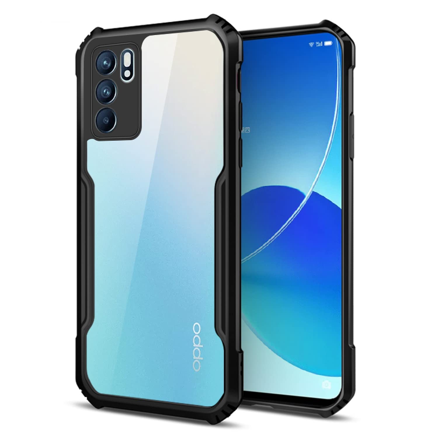 Black Border - Transparent Back iPaky Mobile Back Cover Case