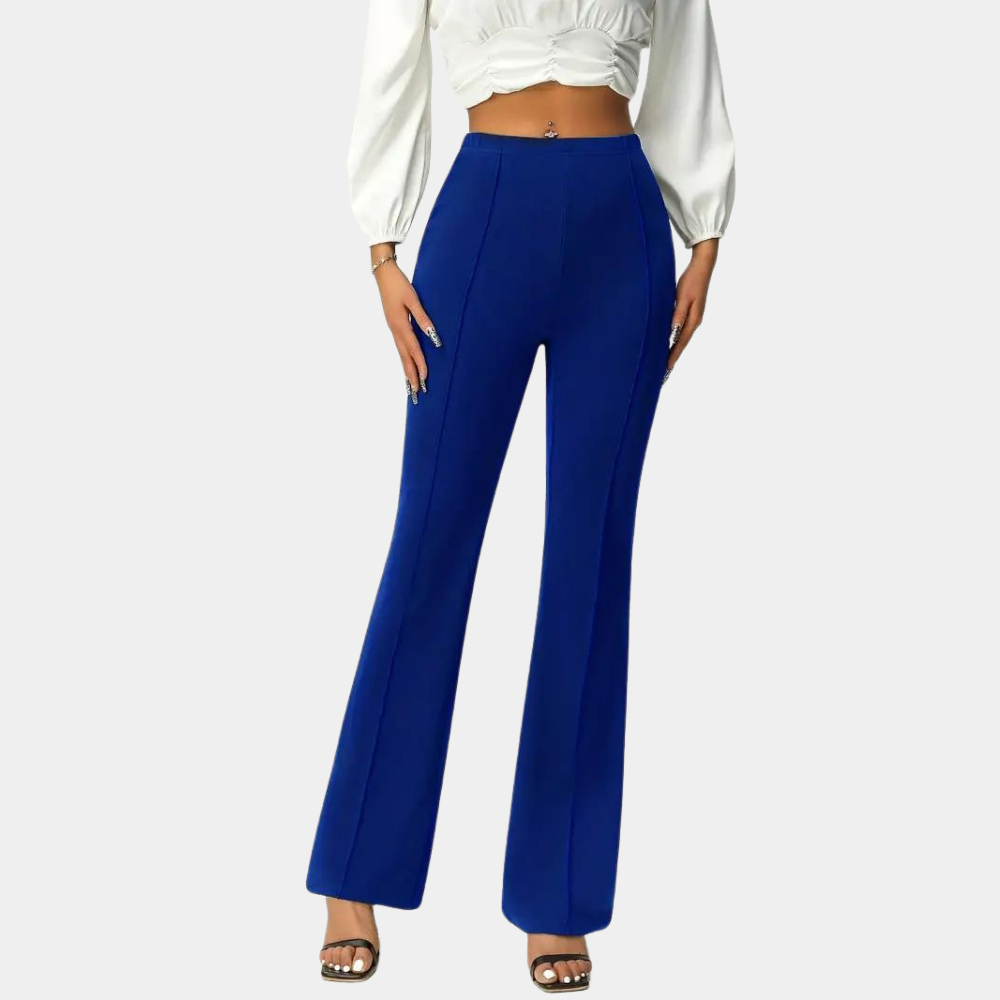 Lavisa - Women's High Waisted Fitted Flare Pants
