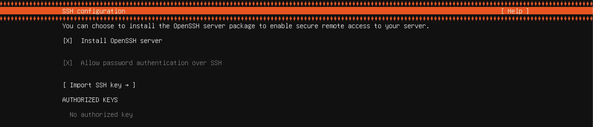 SSH configuration