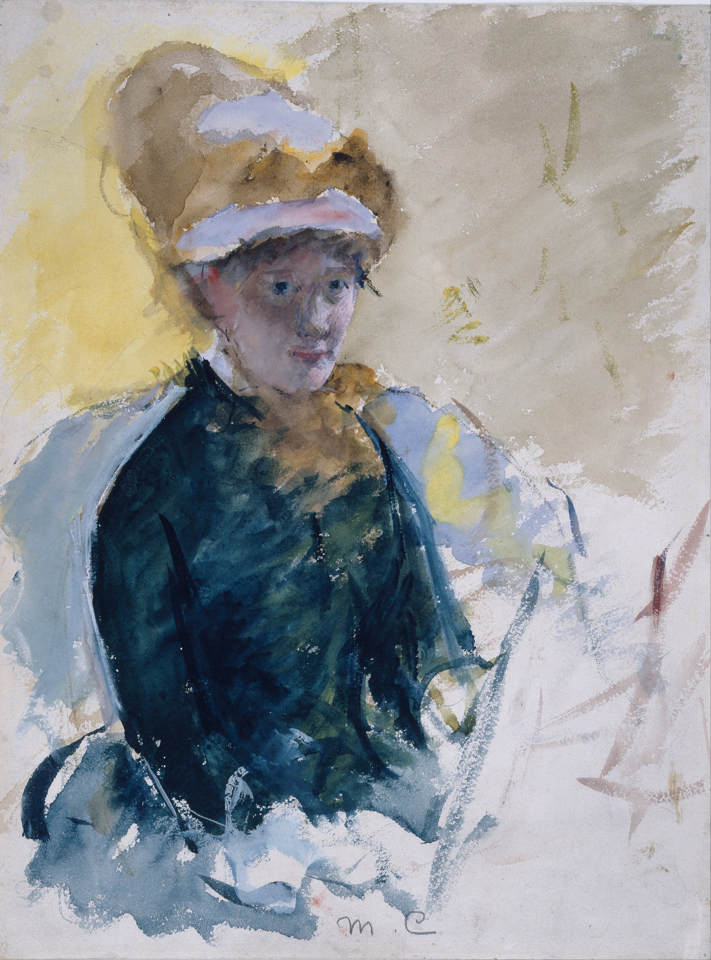 Self-Portrait, c. 1880. Watercolour on paper. National Portrait Gallery, Washington.