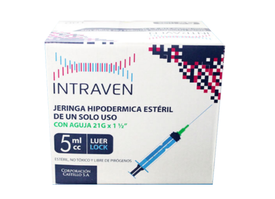Jeringa 5 Cc C/A 21 X 1 1/2 Medical Cja/100 Unid