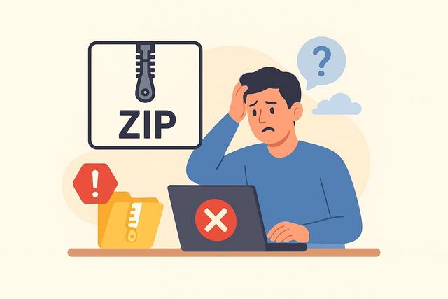 Impossible d’ouvrir un fichier ZIP : solutions simples