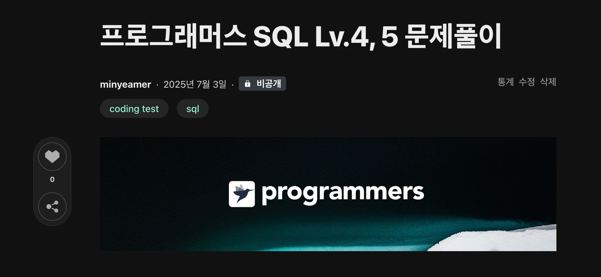 Velog 본문 헤더