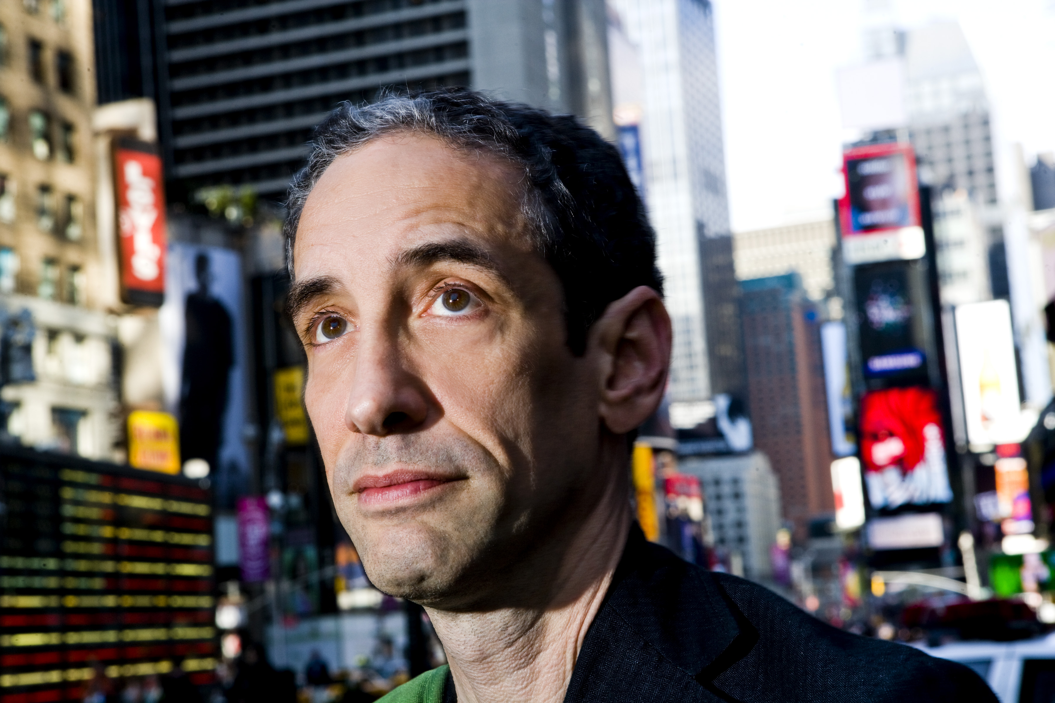 Douglas Rushkoff — Times Square, tight crop