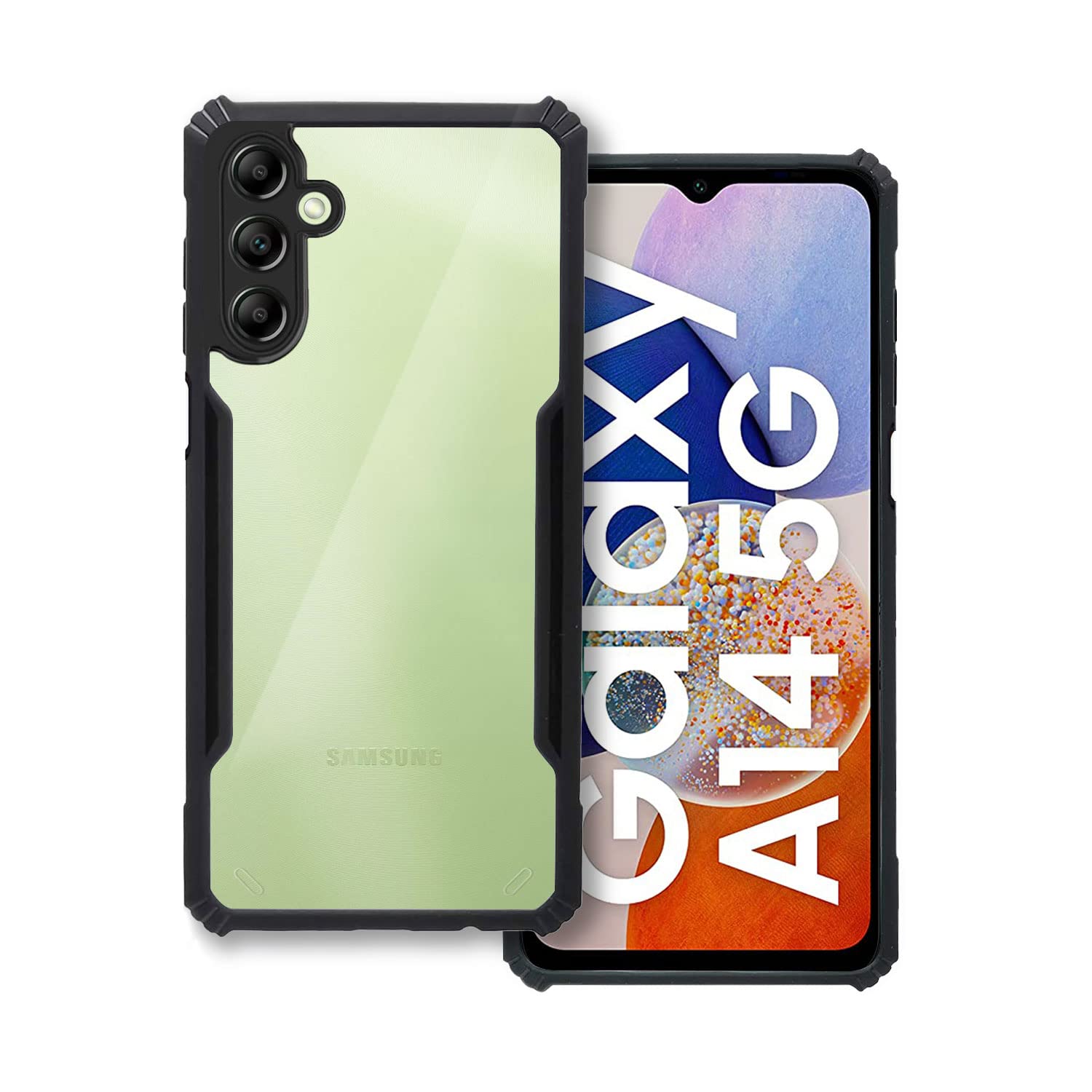 Black Border - Transparent Back iPaky Mobile Back Cover Case