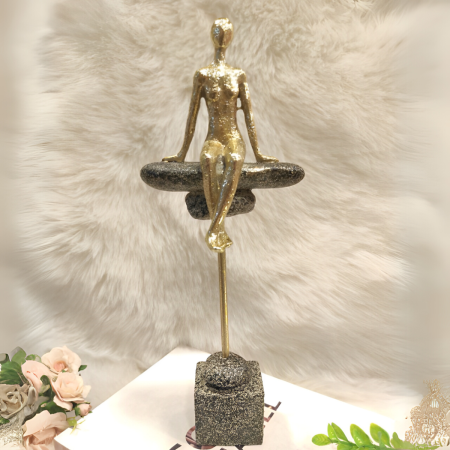 Figura decorativa poliresina, 32.5cm