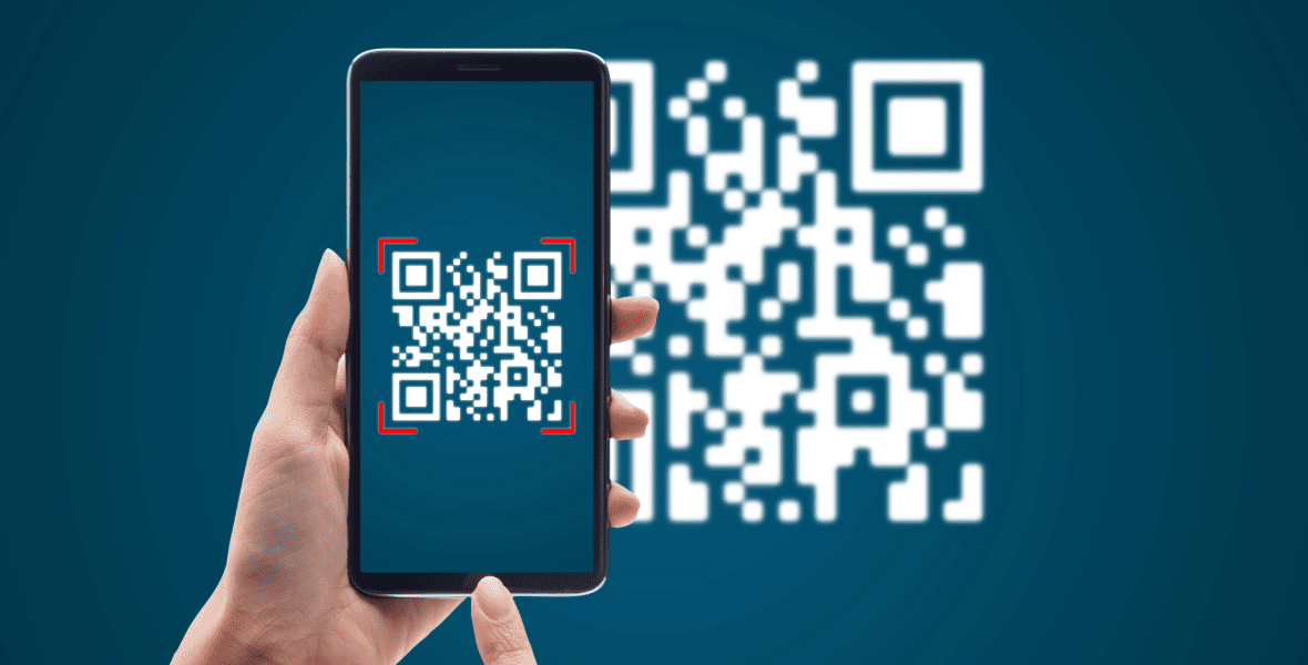 scanning a QR code