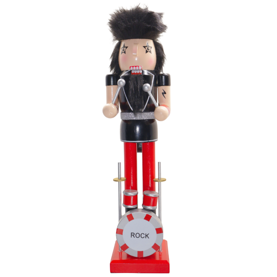 Cascanueces rockstar madera, 38cm
