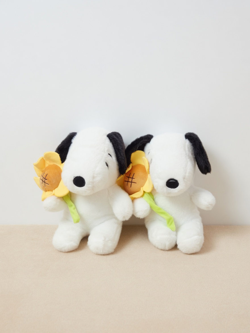 Peluche Snoopy con girasol
