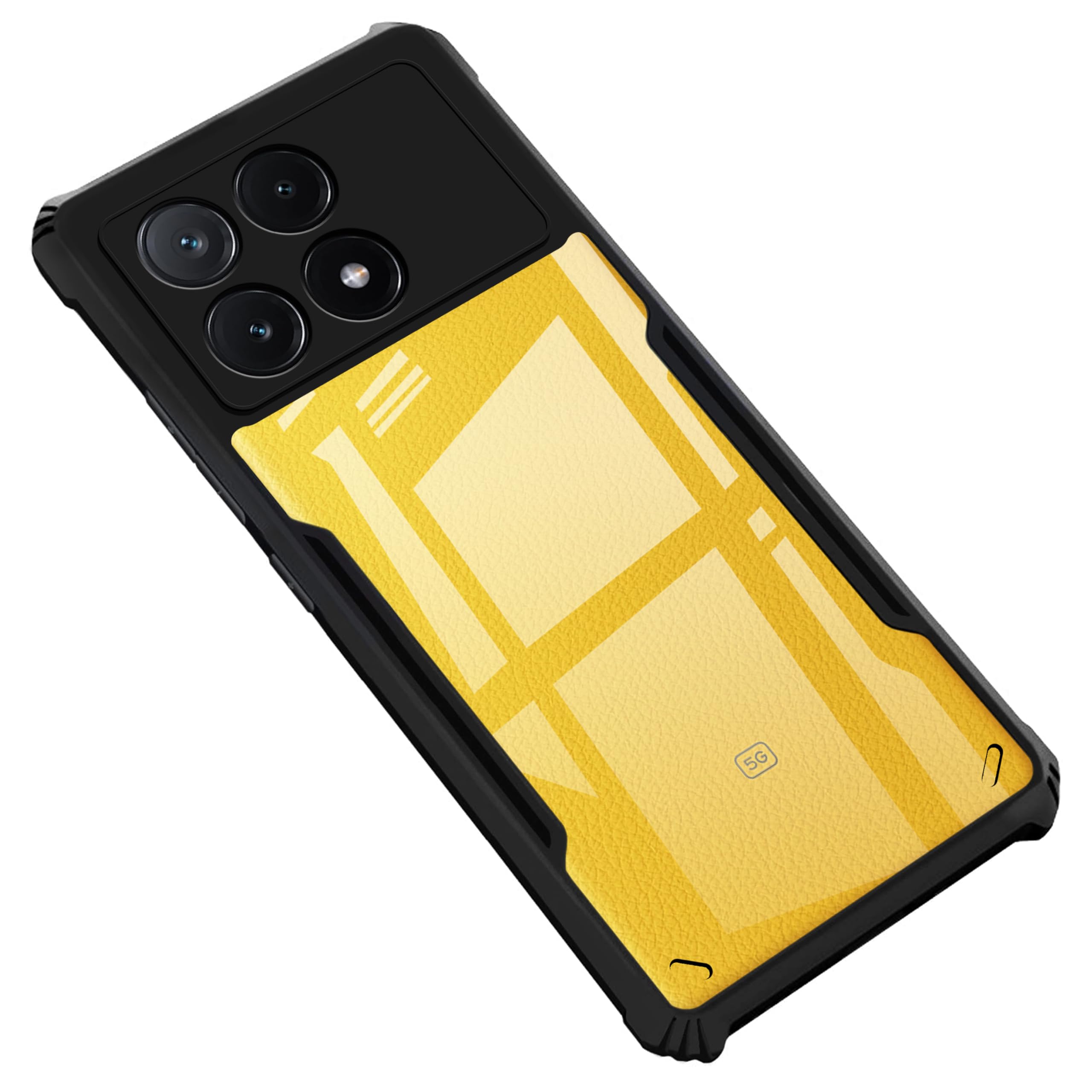 Black Border - Transparent Back iPaky Mobile Back Cover Case