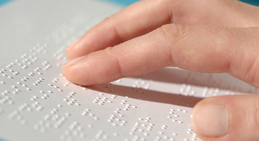 Which letter in braille consists of a single raised dot