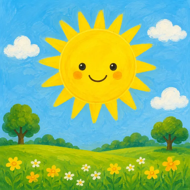 Scene: The sun is yellow.