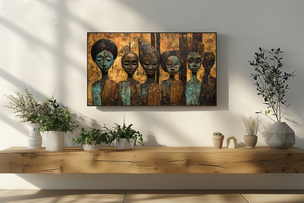 Timeless Bronze Whimsy Boho Frame TV Art