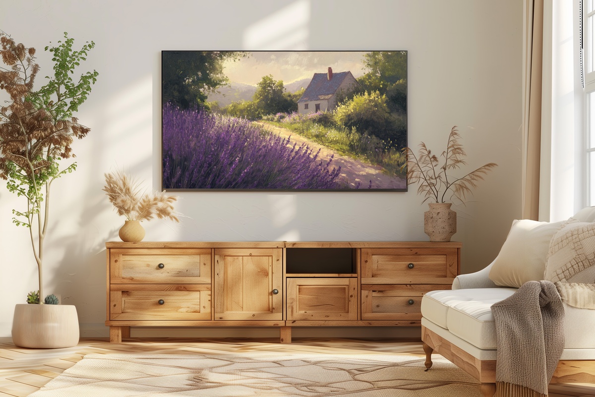 Lavender Field Farmhouse Dream Frame TV Art