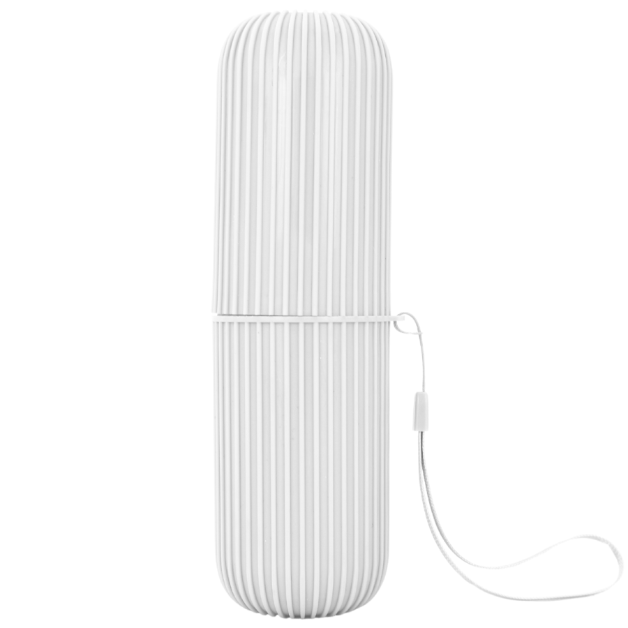 Estuche porta cepillos blanco, 19x5cm, plástico pp