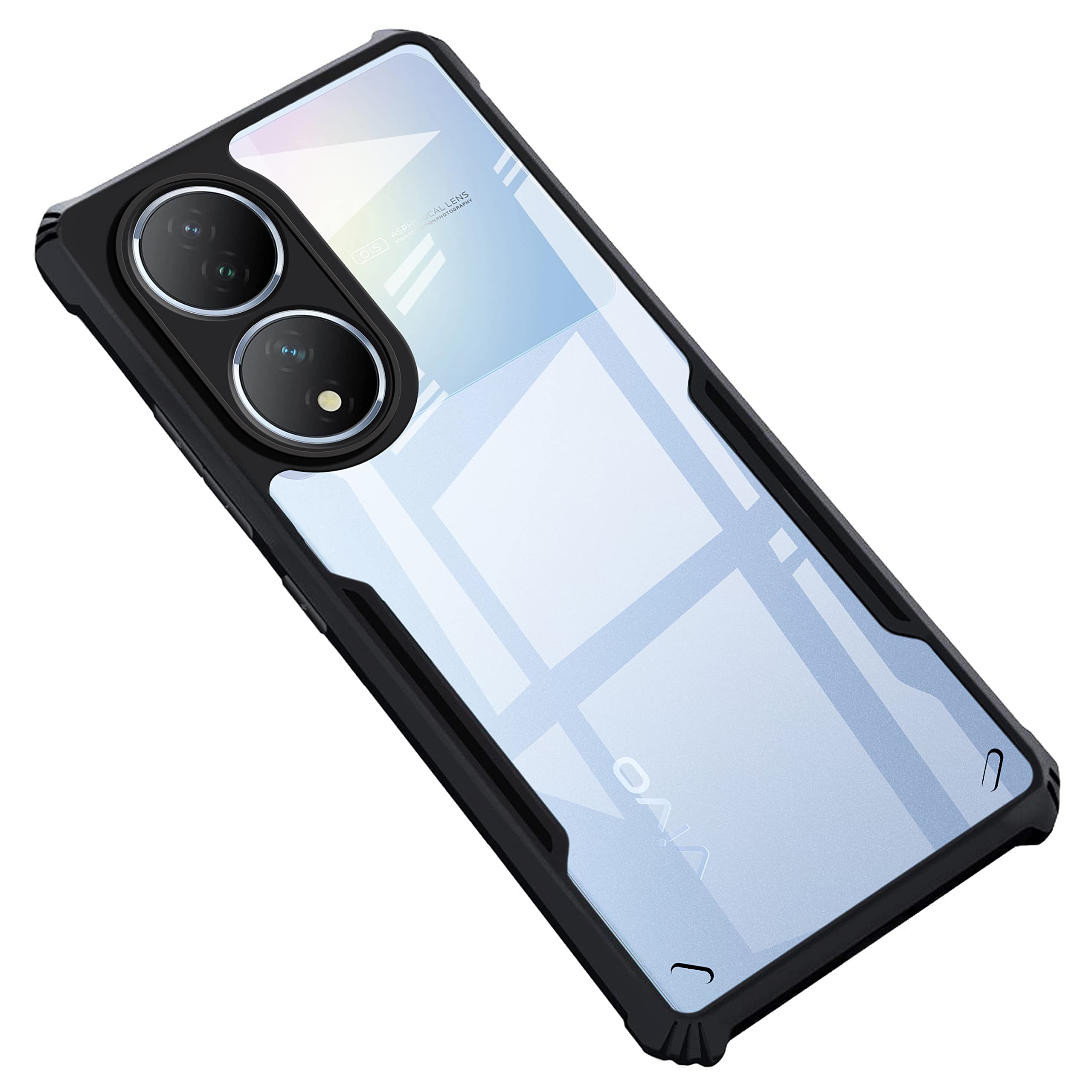 Black Border - Transparent Back iPaky Mobile Back Cover Case