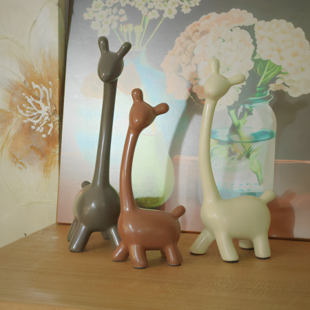 Set figuras decorativas cerámica, 3 piezas