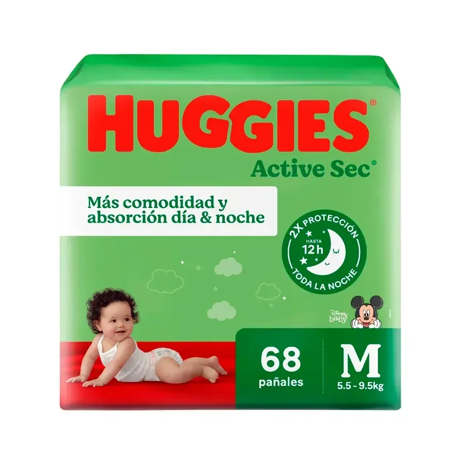 Huggies Active Sec Talla M Pqtx 68