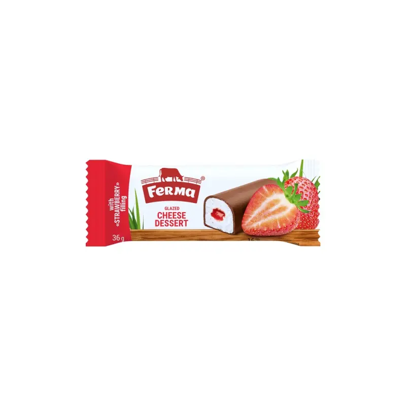 Serek truskawkowy 16% “Ferma” 36g