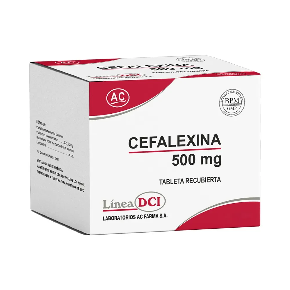 Cefalexina 500 Mg X Tab Ac Farma Cja X 100 Tab