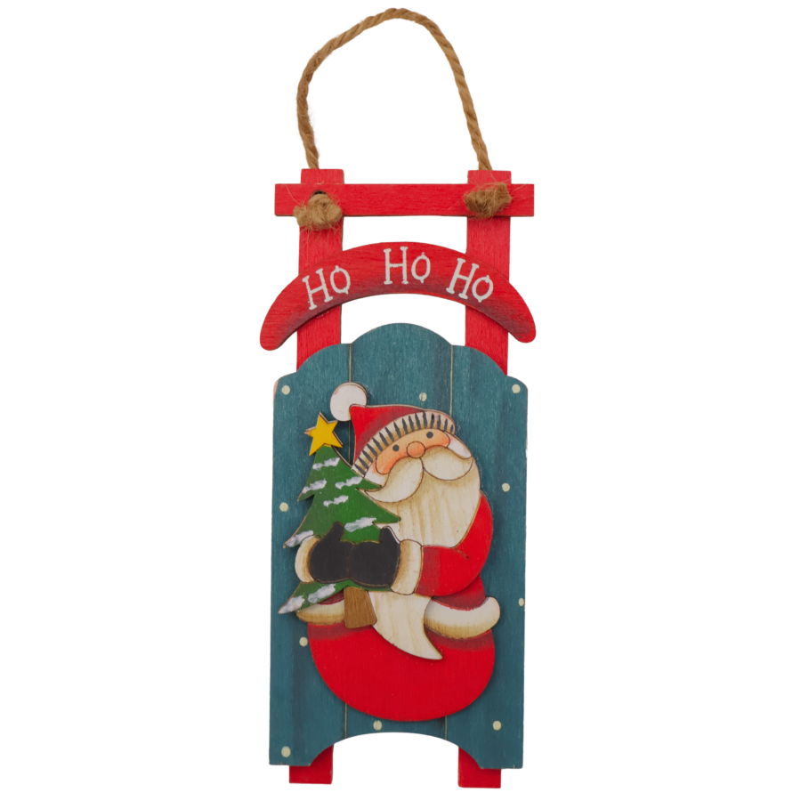 Colgante navideño madera, 14cm