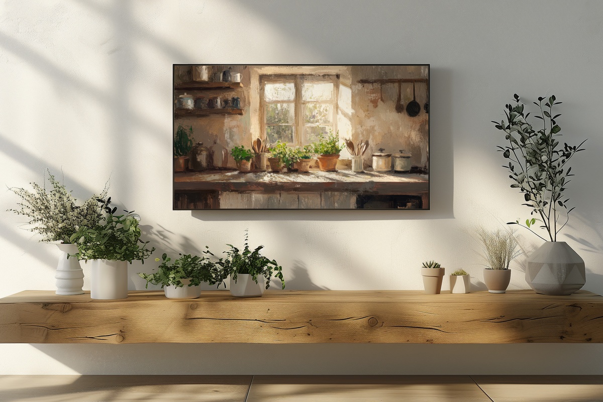 Impressionist Herb Farmhouse Frame TV Art