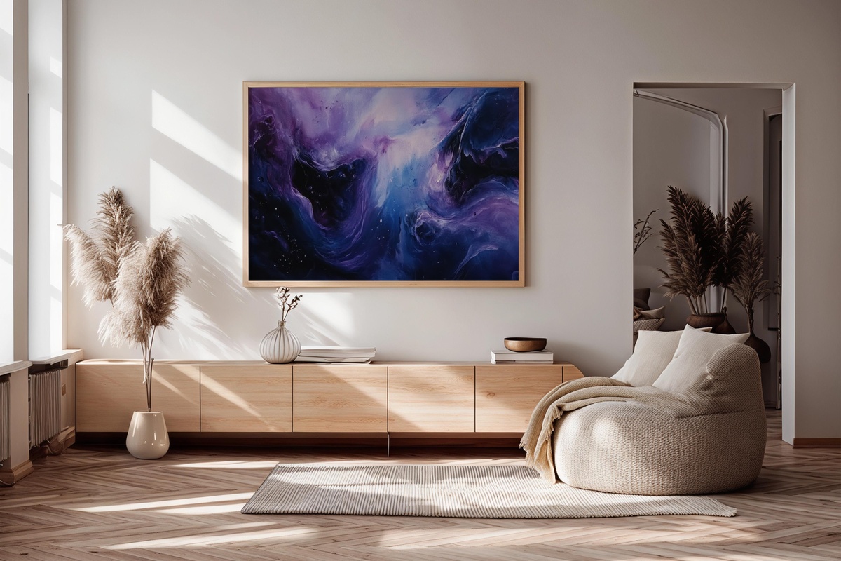 Celestial Night Harmony Printable Wall Art