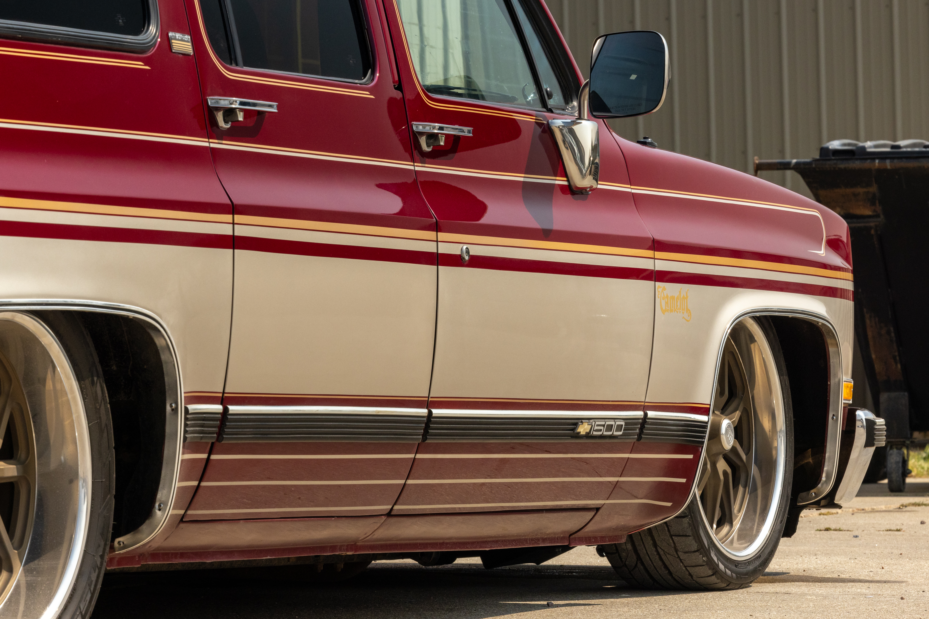 Lowered slammed C10 air ride custom build by Frankman Motor Company