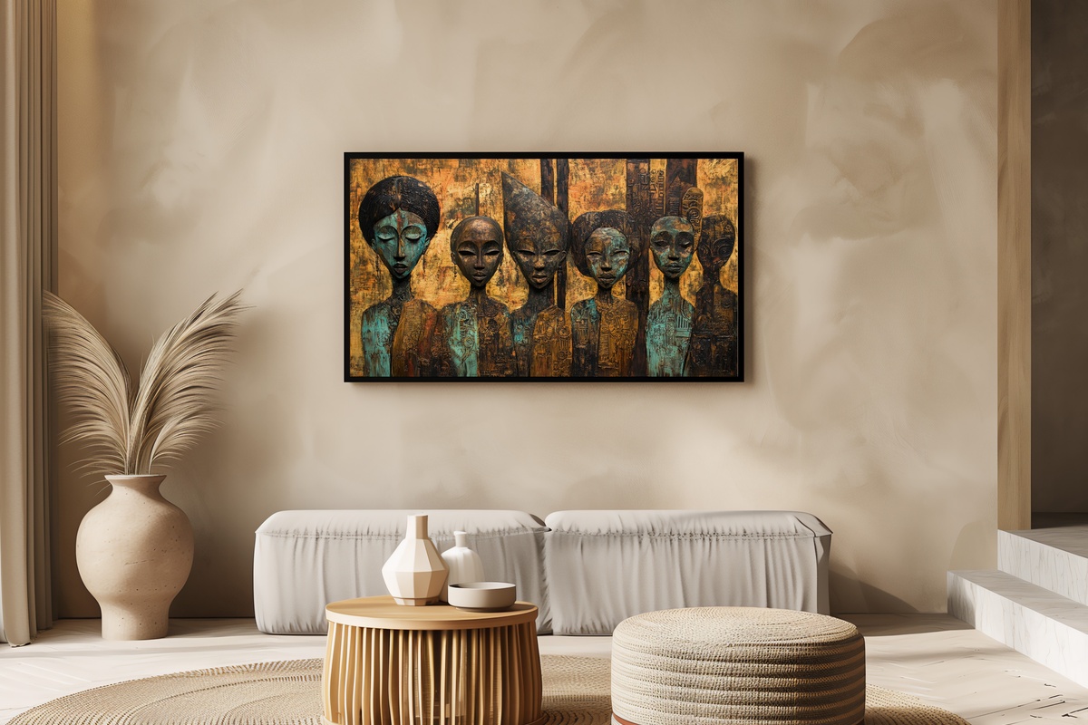 Timeless Bronze Whimsy Boho Frame TV Art