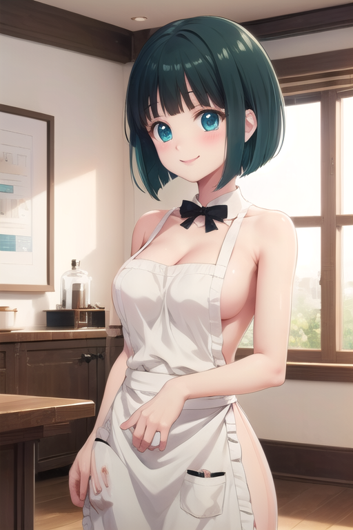 Blessed the naked apron by with ai art, Marin Kitagawa, My Dress-Up Darling