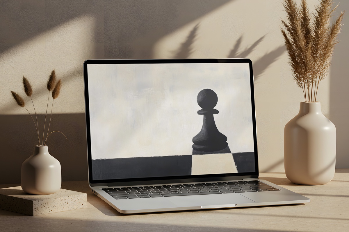 Pawn Silhouette Minimalism - Desktop Wallpaper