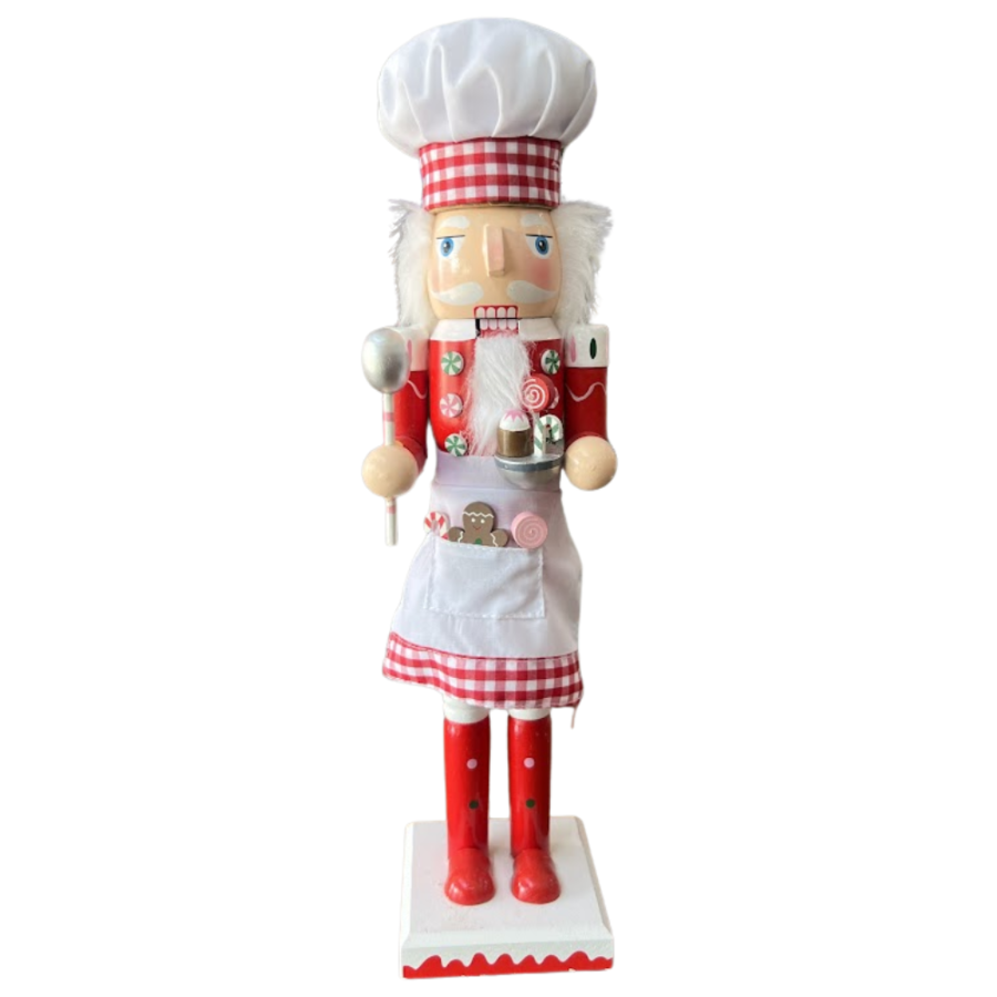 Cascanueces Pastelero Navideño madera, 38cm