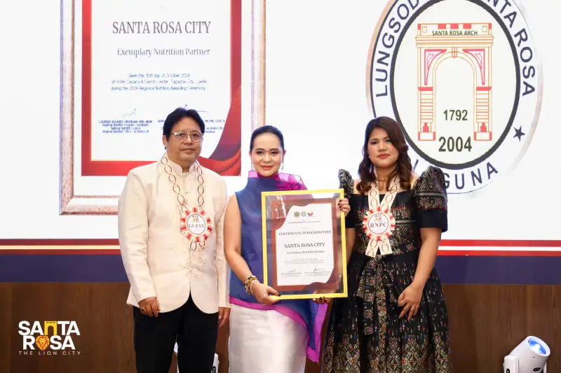 SANTA ROSA CITY NUTRITION COMMITTEE, UMANI NG MGA PARANGAL SA 2026 RNAC