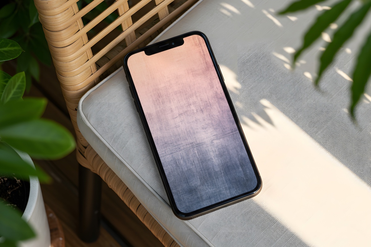 Sunset Gradient Serenity modern iPhone wallpaper with warm pastel gradient