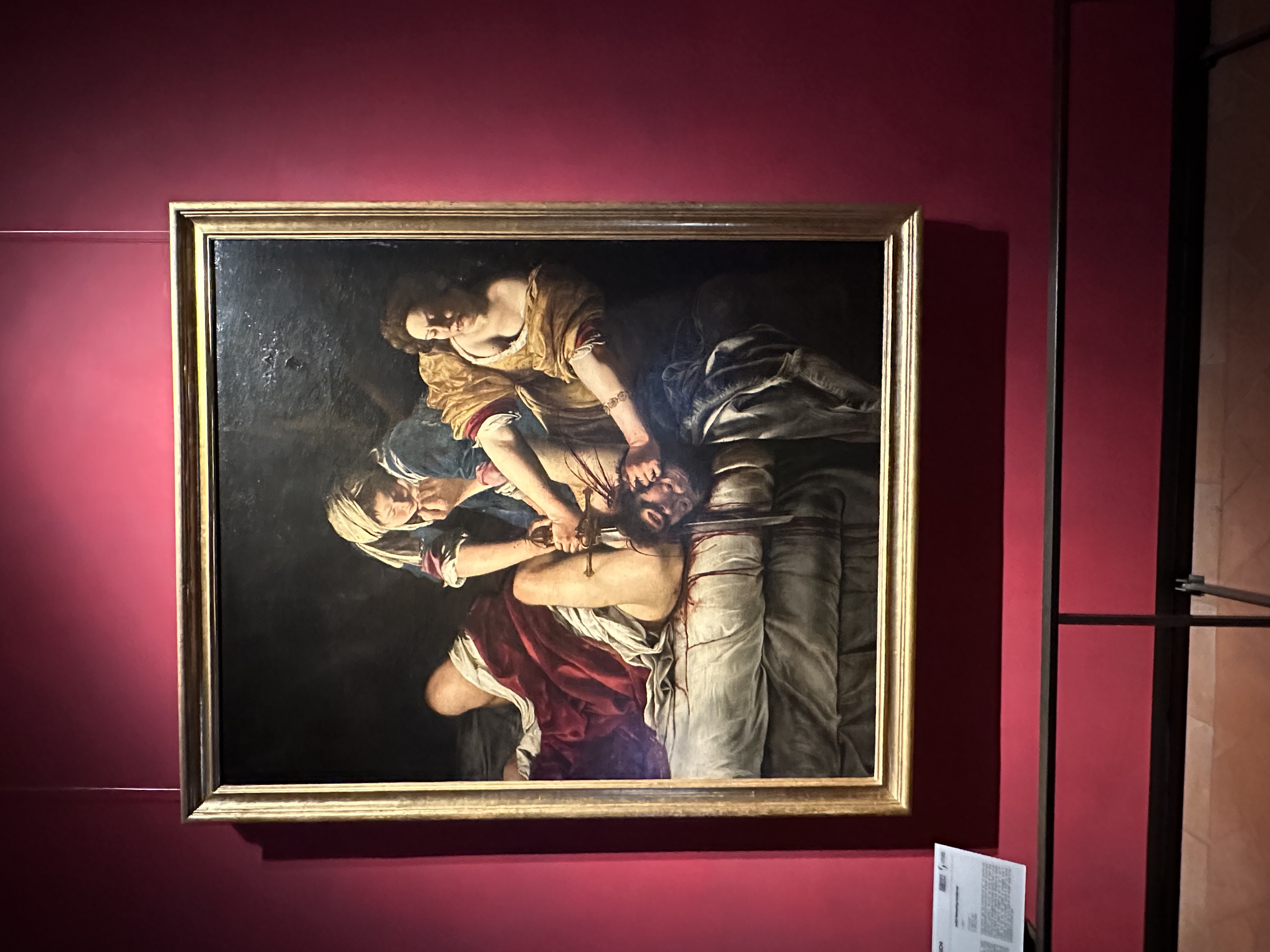 Artemisia Gentileschi, Judith Slaying Holofernes, c. 1620. Oil on canvas. Uffizi Gallery, Florence.