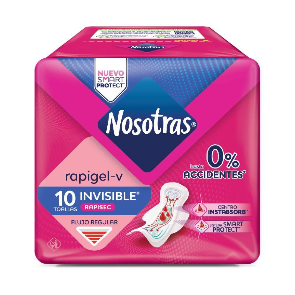 Nosotras Natural Invisible Rapigel Bol/10 Und