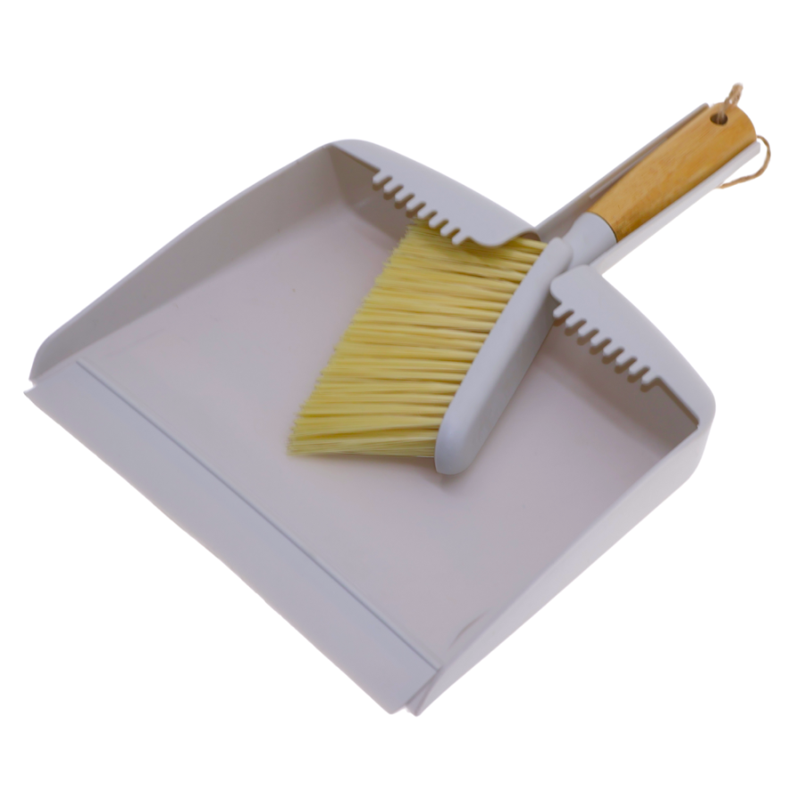 Set cepillo + recogedor plástico, 2 piezas, 34cm