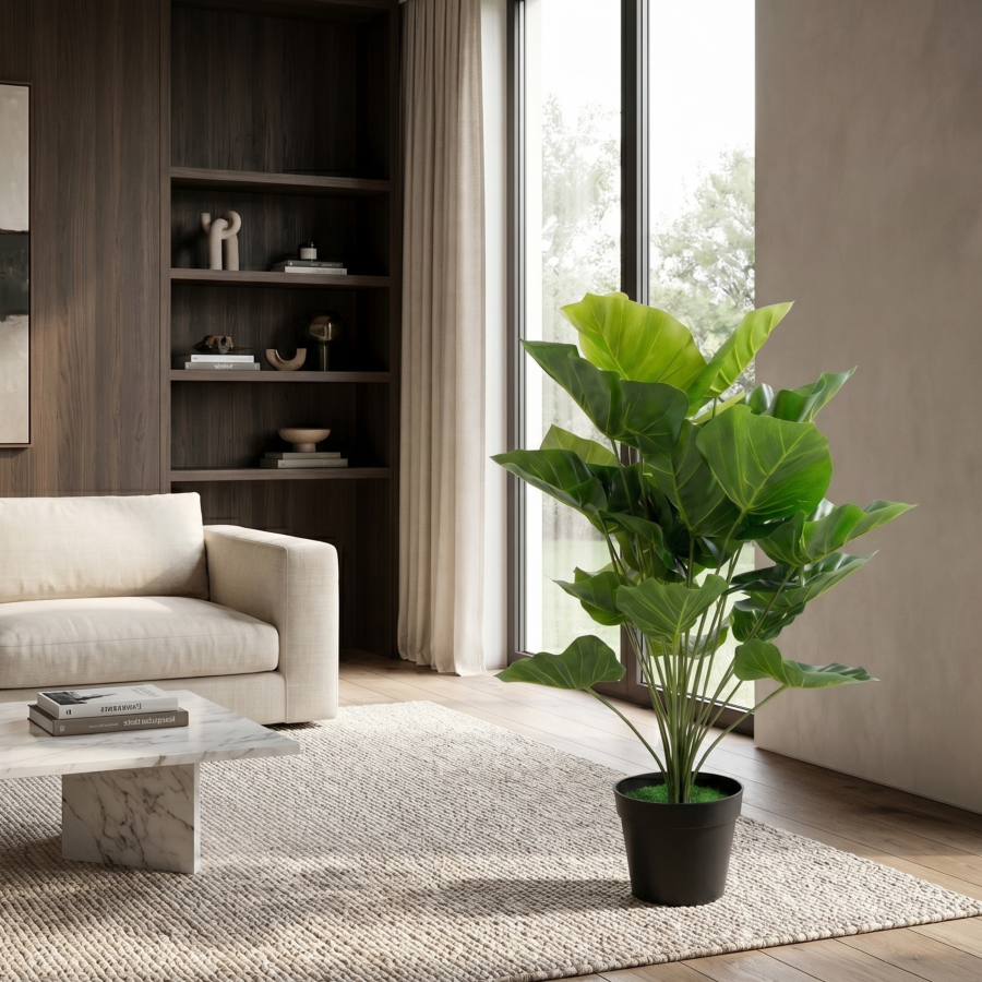 Planta artificial con maceta poliuterano, 80cm