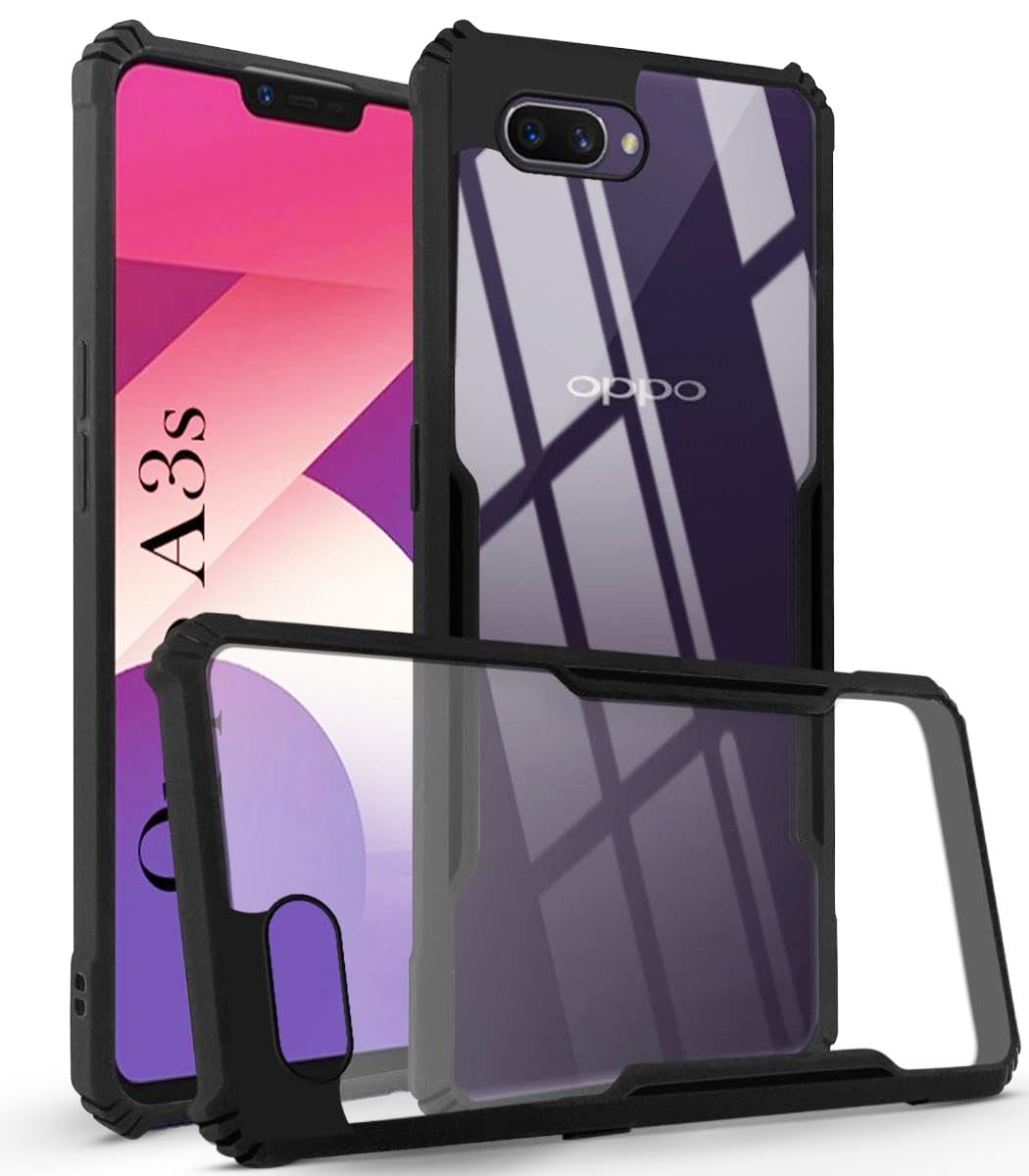 Realme C1 - Black Border - Transparent Back iPaky Mobile Back Cover Case