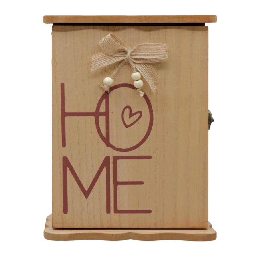 Porta llaves madera, beige, 26x19x6.5cm