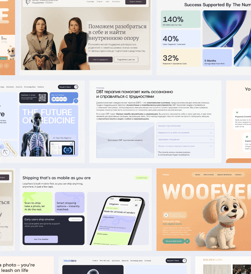 UI designs compilation, Irina Kats