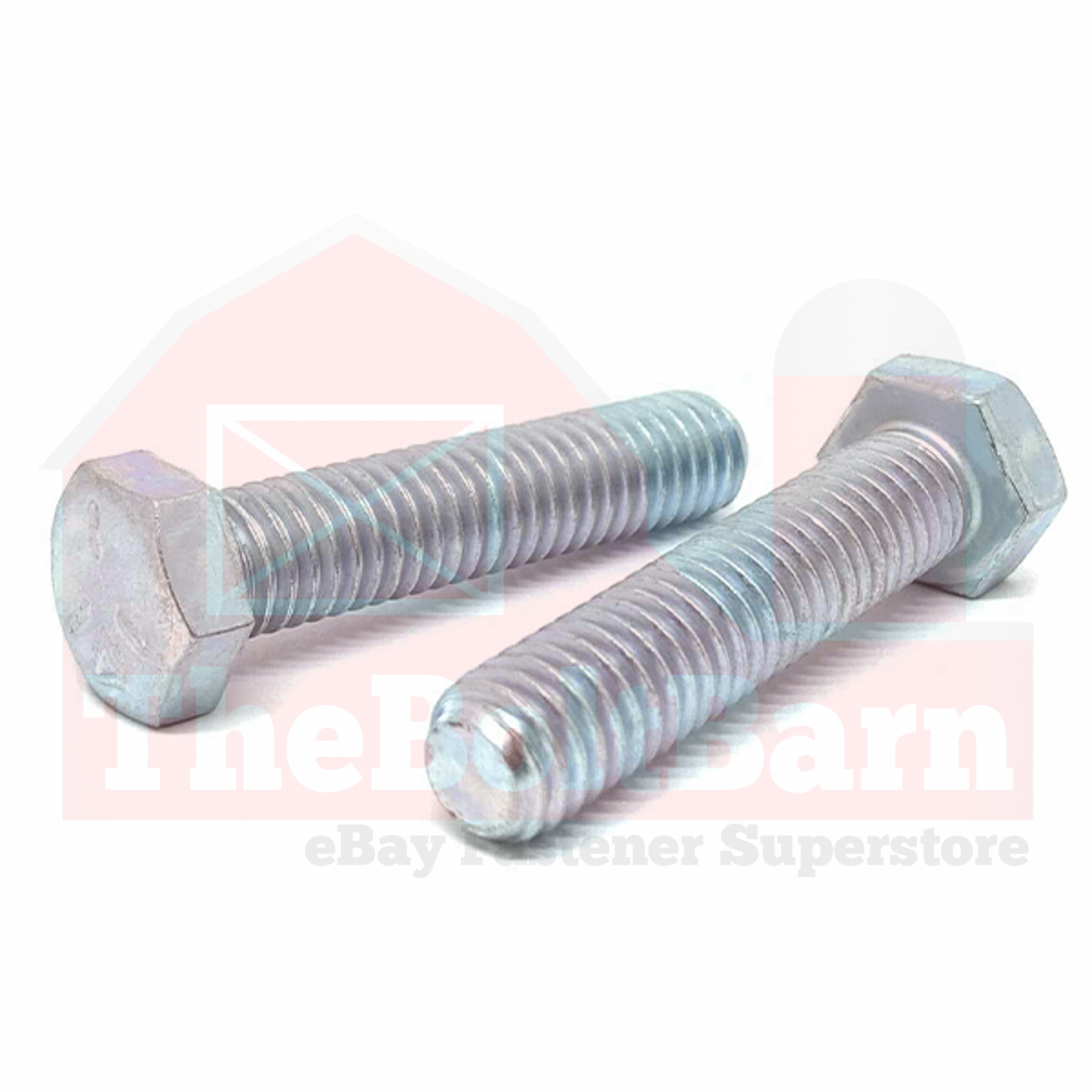 Pernos de grifo hexagonal gruesos de 1/2"-13 grado 5 transparentes de zinc (elige longitud y cantidad) - Imagen 2 de 12
