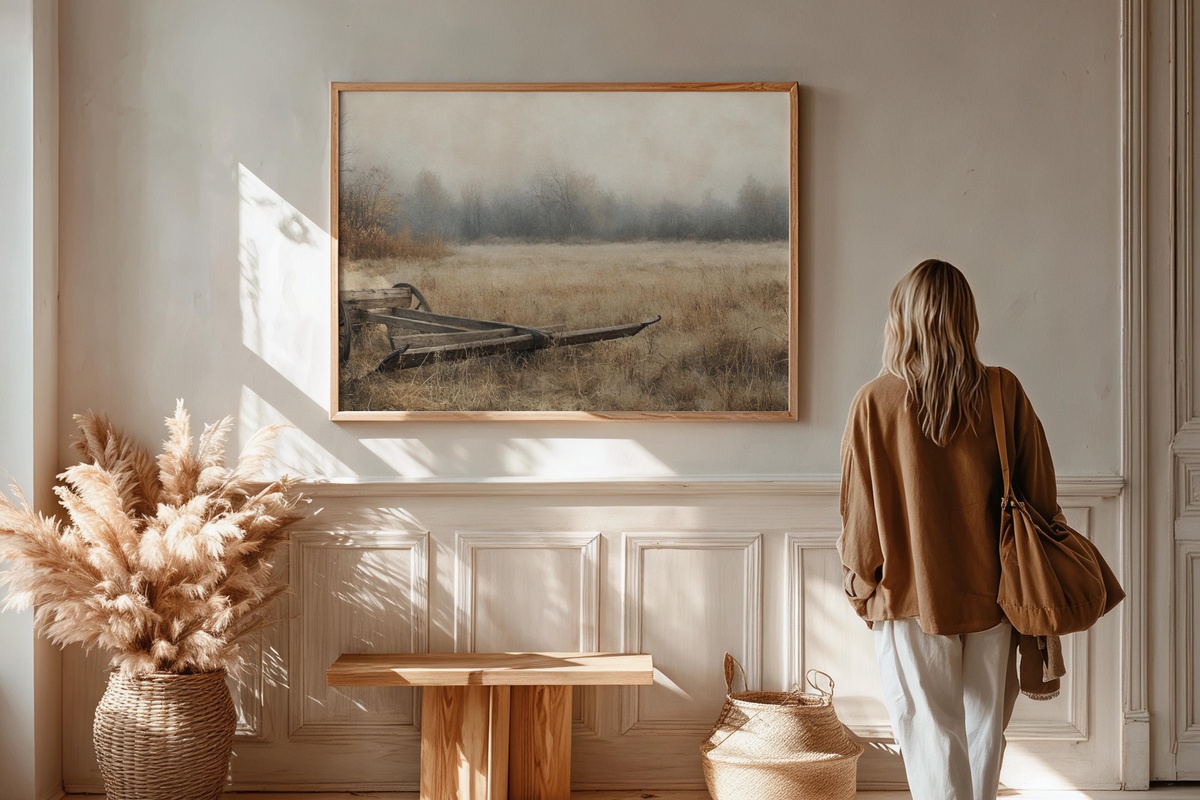 Field of Plow Antiques Farmhouse Printable Wall Art