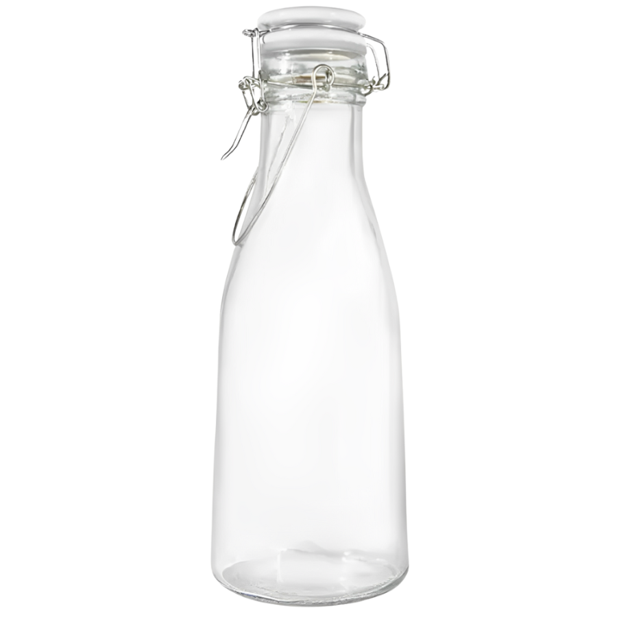 Botella para leche vidrio, 1 litro