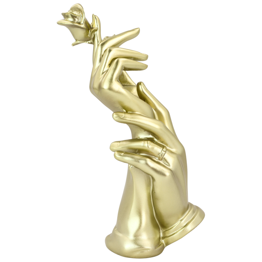 Figura decorativa dorado, 27x12cm, poliresina