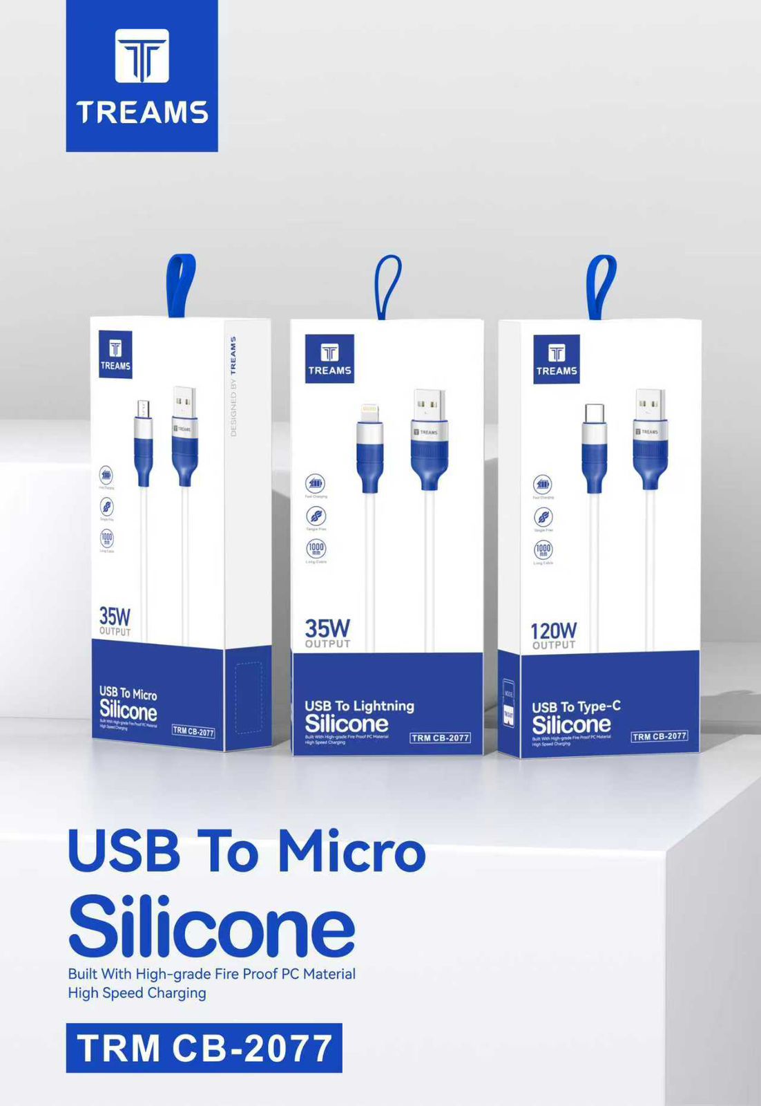 Treams TRM CB-2077 USB to Micro USB Data Cable