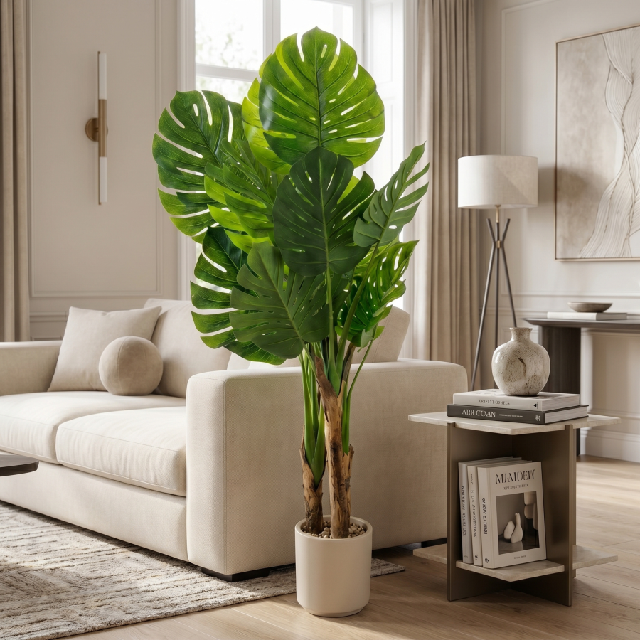 Planta artificial con maceta poliuterano, 140cm