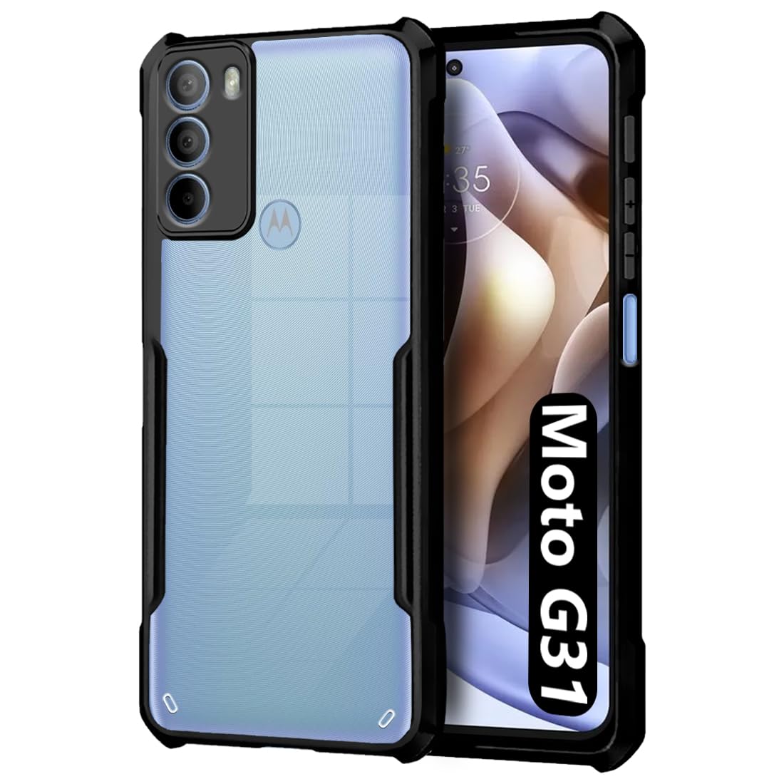 Black Border - Transparent Back iPaky Mobile Back Cover Case