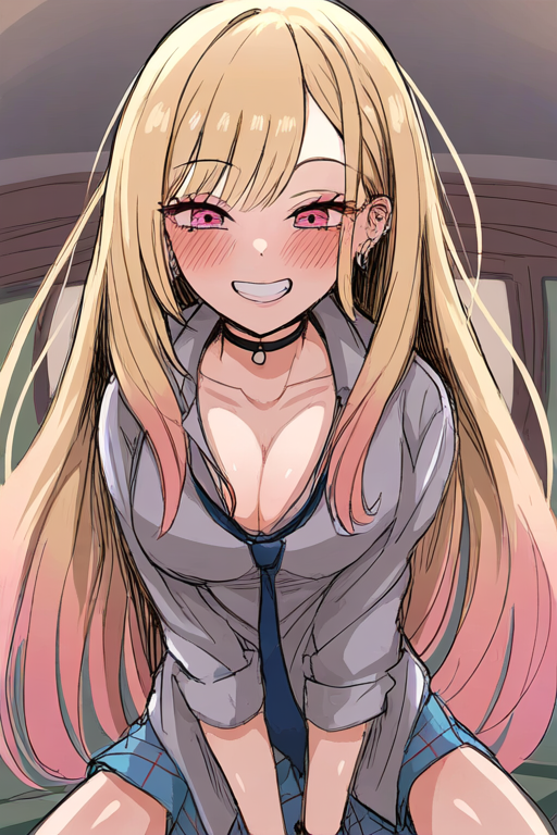 喜多川海夢のAIエロエロ落書きもの6 by 催●スマホの淫魔 with My Dress-Up Darling, Marin Kitagawa, blonde, gyaru, choker